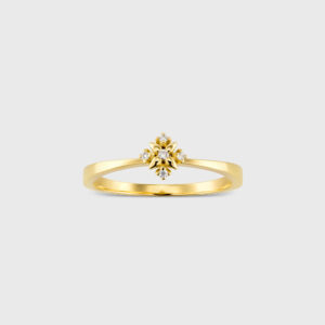 Anel Vintage - joia em ouro amarelo e diamantes naturais