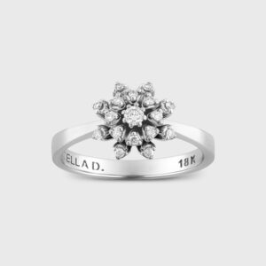 Anel Iconic - joia em ouro branco e diamantes naturais