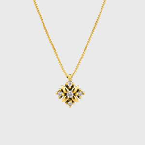 Gargantilha Vintage - joia em ouro amarelo e diamantes naturais