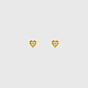 Brincos My Heart - joia em ouro amarelo e diamantes naturais