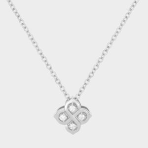 Gargantilha Linha S. - Joia em Ouro Branco com Diamantes Naturais