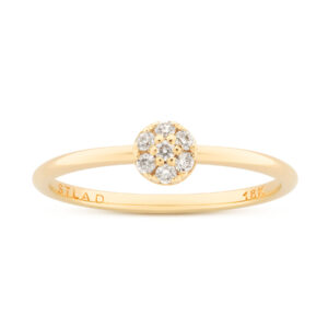 Anel Singular S. em ouro amarelo 18k e diamantes naturais