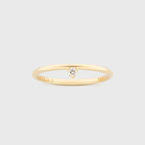 Anel Singular S. em ouro amarelo e diamante natural